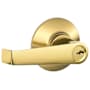 Schlage Elan Single Cylinder Keyed Entry Storeroom Door Lever Set Lifetime Polished Brass