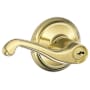 Schlage Flair Right Handed Single Cylinder Keyed Entry Storeroom Door Lever Set Polished Brass