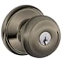Schlage Georgian Storeroom Door Knob Set Antique Pewter