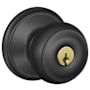 Schlage Georgian Storeroom Door Knob Set Matte Black