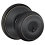 Schlage Georgian Storeroom Door Knob Set Aged Bronze