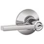 Schlage Latitude Single Cylinder Keyed Entry Storeroom Door Lever Set with Decorative Plymouth Rose Bright Chrome