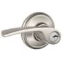 Schlage Merano Left Handed Single Cylinder Keyed Entry Storeroom Door Lever Set Satin Nickel