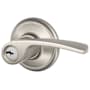Schlage Merano Right Handed Single Cylinder Keyed Entry Storeroom Door Lever Set Satin Nickel