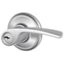 Schlage Merano Right Handed Single Cylinder Keyed Entry Storeroom Door Lever Set Satin Chrome