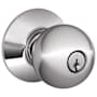 Schlage Orbit Storeroom Door Knob Set Bright Chrome