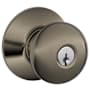 Schlage Plymouth Storeroom Door Knob Set Antique Pewter