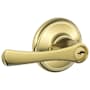 Schlage Avila Single Cylinder Keyed Entry Storeroom Door Lever Set Polished Brass
