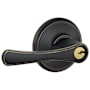 Schlage Avila Single Cylinder Keyed Entry Storeroom Door Lever Set Aged Bronze