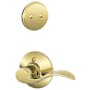 Schlage Accent Left Handed One-Sided Dummy Interior Pack - Exterior Handleset Sold Separately Polished Brass
