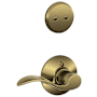 Schlage Accent Right Handed One-Sided Dummy Interior Pack - Exterior Handleset Sold Separately Antique Brass