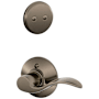 Schlage Accent Left Handed One-Sided Dummy Interior Pack - Exterior Handleset Sold Separately Antique Pewter