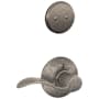 Schlage Accent Right Handed One-Sided Dummy Interior Pack - Exterior Handleset Sold Separately Distressed Nickel