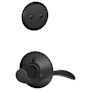Schlage Accent Left Handed One-Sided Dummy Interior Pack - Exterior Handleset Sold Separately Matte Black