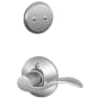 Schlage Accent Left Handed One-Sided Dummy Interior Pack - Exterior Handleset Sold Separately Satin Chrome