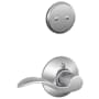 Schlage Accent Right Handed One-Sided Dummy Interior Pack - Exterior Handleset Sold Separately Satin Chrome
