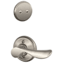 Schlage Champagne Left Handed One-Sided Dummy Interior Pack - Exterior Handleset Sold Separately Satin Nickel
