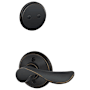 Schlage Champagne Left Handed One-Sided Dummy Interior Pack - Exterior Handleset Sold Separately Aged Bronze