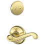 Schlage Flair Left Handed One-Sided Dummy Interior Pack - Exterior Handleset Sold Separately Polished Brass
