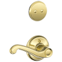 Schlage Flair Right Handed One-Sided Dummy Interior Pack - Exterior Handleset Sold Separately Polished Brass