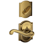 Schlage Flair Right Handed One-Sided Dummy Interior Pack with Camelot Trim - Exterior Handleset Sold Separately Antique Brass
