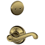 Schlage Flair Left Handed One-Sided Dummy Interior Pack - Exterior Handleset Sold Separately Antique Brass