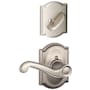 Schlage Flair Right Handed One-Sided Dummy Interior Pack with Camelot Trim - Exterior Handleset Sold Separately Satin Nickel