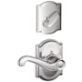 Schlage Flair Right Handed One-Sided Dummy Interior Pack with Camelot Trim - Exterior Handleset Sold Separately Bright Chrome