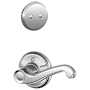 Schlage Flair Left Handed One-Sided Dummy Interior Pack - Exterior Handleset Sold Separately Bright Chrome