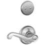 Schlage Flair Right Handed One-Sided Dummy Interior Pack - Exterior Handleset Sold Separately Satin Chrome