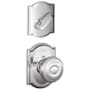 Schlage Georgian One-Sided Dummy Interior Pack with Camelot Trim - Exterior Handleset Sold Separately Bright Chrome