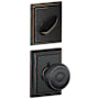 Schlage Georgian One-Sided Dummy Interior Pack with Addison Trim - Exterior Handleset Sold Separately Aged Bronze