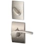 Schlage Merano Left Handed One-Sided Dummy Interior Pack with Century Trim - Exterior Handleset Sold Separately Satin Nickel