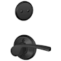Schlage Merano Left Handed One-Sided Dummy Interior Pack - Exterior Handleset Sold Separately Matte Black