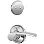 Schlage Merano Left Handed One-Sided Dummy Interior Pack - Exterior Handleset Sold Separately Bright Chrome