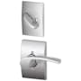 Schlage Merano Left Handed One-Sided Dummy Interior Pack with Century Trim - Exterior Handleset Sold Separately Satin Chrome
