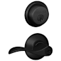 Schlage Accent Single Cylinder Keyed Entry Door Lever Set and Deadbolt Combo Matte Black