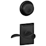 Schlage Accent Single Cylinder Keyed Entry Door Lever Set and Deadbolt Combo with Addison Rose Matte Black