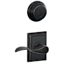 Schlage Accent Single Cylinder Keyed Entry Door Lever Set and Deadbolt Combo with Addison Rose Aged Bronze