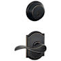 Schlage Accent Single Cylinder Keyed Entry Door Lever Set and Deadbolt Combo with Camelot Rose Aged Bronze