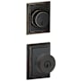 Schlage Bowery Single Cylinder Keyed Entry Door Knob Set and Addison Deadbolt Combo with Addison Rose Aged Bronze