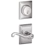 Schlage Flair Single Cylinder Keyed Entry Door Lever Set and Addison Deadbolt Combo with Addison Rose Bright Chrome