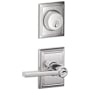 Schlage Latitude Single Cylinder Keyed Entry Door Lever Set and Addison Deadbolt Combo with Addison Rose Polished Chrome