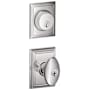 Schlage Siena Single Cylinder Keyed Entry Door Knob Set and Addison Deadbolt Combo with Addison Rose Bright Chrome