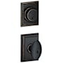 Schlage Siena Single Cylinder Keyed Entry Door Knob Set and Addison Deadbolt Combo with Addison Rose Aged Bronze