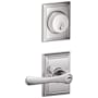 Schlage Avila Single Cylinder Keyed Entry Door Lever Set and Addison Deadbolt Combo with Addison Rose Polished Chrome