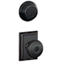 Schlage Andover Single Cylinder Keyed Entry Door Knob Set and Deadbolt Combo with Addison Rose Aged Bronze