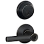 Schlage Broadway Single Cylinder Keyed Entry Door Lever Set and Deadbolt Combo Aged Bronze