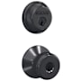 Schlage Bowery Single Cylinder Keyed Entry Door Knob Set and Deadbolt Combo Black Stainless