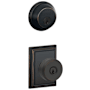 Schlage Bowery Single Cylinder Keyed Entry Door Knob Set and Deadbolt Combo with Addison Rose Aged Bronze